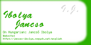 ibolya jancso business card